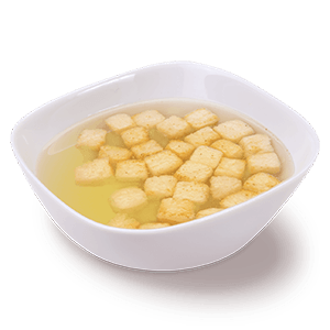 Бульон куриный с гренками